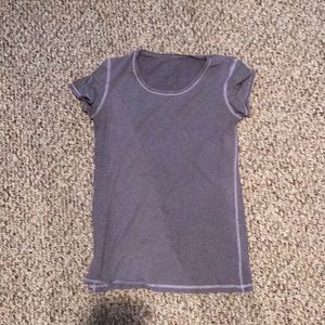 Purple and black striped t-shirt lululemon